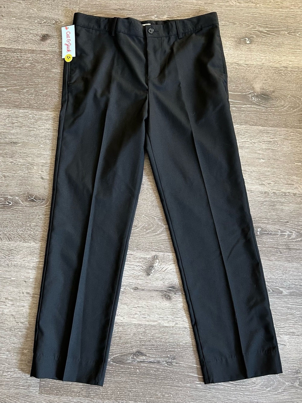 NWT Boys 16 Husky Cat & Jack Black Suit Dress Pants